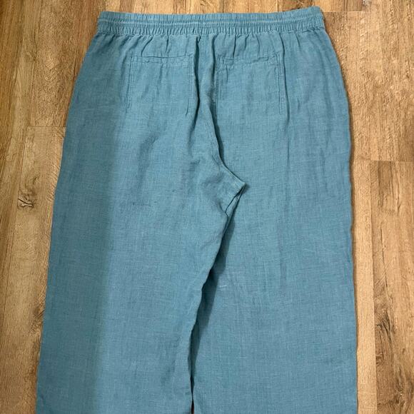 Athleta Women's Retreat Linen Comfort Slits Loungewear Wide Leg Pants Size 18 - Picture 9 of 12